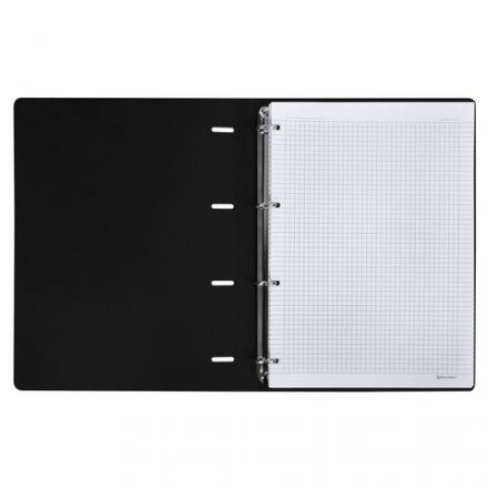 Тетрадь на кольцах БОЛЬШАЯ А4 (240х310 мм), 120 л., под кожу, BRAUBERG VISTA, "Гранаты", 404513