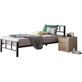 Кровать металлическая FM_Кадис одноярусная 198х96х80 черный Кровать металлическая FM_Кадис одноярусная 198х96х80 черный