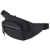 Сумка на пояс HEIKKI PROMPT (ХЕЙКИ), 2 отделения, регулируемый ремень, светоотражающие элементы, черная, 35х14х4см, 273922