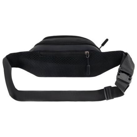 Сумка на пояс HEIKKI PROMPT (ХЕЙКИ), 2 отделения, регулируемый ремень, светоотражающие элементы, черная, 35х14х4см, 273922