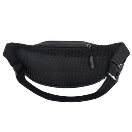 Сумка на пояс HEIKKI PROMPT (ХЕЙКИ), 2 отделения, регулируемый ремень, светоотражающие элементы, черная, 35х14х4см, 273922