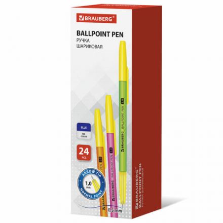 Ручка шариковая BRAUBERG "Color", СИНЯЯ, корпус ассорти, узел 1 мм, линия письма 0,5 мм, 141507 Ручка шариковая BRAUBERG "Color", СИНЯЯ, корпус ассорти, узел 1 мм, линия письма 0,5 мм, 141507