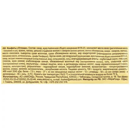 Конфеты шоколадные Отломи Акконд, 360г