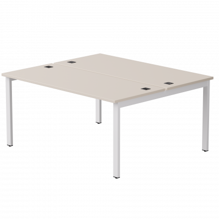 Бенч-система на 2 места Everprof EVO на металлокаркасе 1580х670(1370)x755 Кашемир/Белый