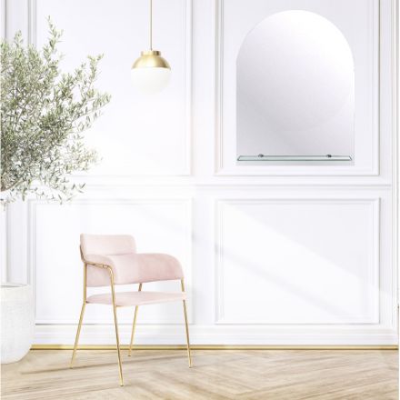 Зеркало МГЛ_ настенное 032Е (600x790) безрамное, 1 полка