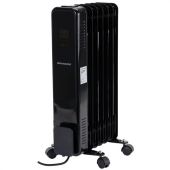 Обогреватель масляный BRASSON (БРАССОН) BOR-9 TOUCH, 9 секций, 2000 Вт, 3 режима, сенсор, пульт ДУ, черный, 457778