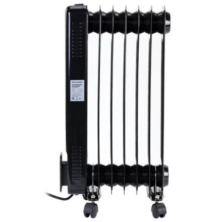 Обогреватель масляный BRASSON (БРАССОН) BOR-9 TOUCH, 9 секций, 2000 Вт, 3 режима, сенсор, пульт ДУ, черный, 457778