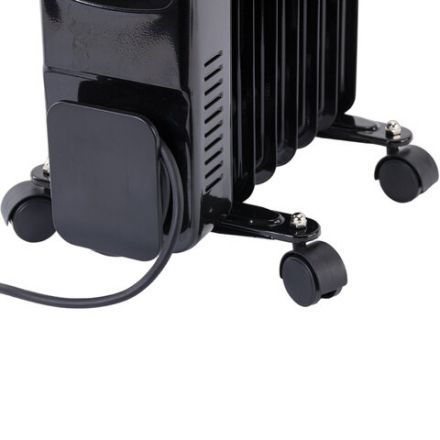 Обогреватель масляный BRASSON (БРАССОН) BOR-9 TOUCH, 9 секций, 2000 Вт, 3 режима, сенсор, пульт ДУ, черный, 457778