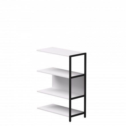 Полустеллаж металлический средний Everprof EVO 805х385x1120 Белый/Черный