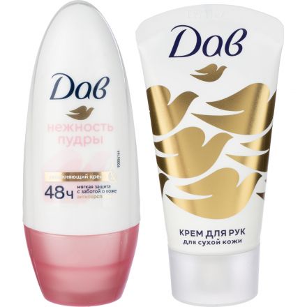 Подарочный набор Дав женский крем для рук и дезодорант шариковый