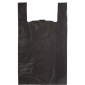 Пакет-майка усиленный ПНД, 40+18x70, черный, 30 мкм, 50 шт/уп,