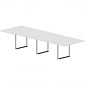 Стол Carre для совещаний Ш360 (меламин) Белый/Хром OC360BL
