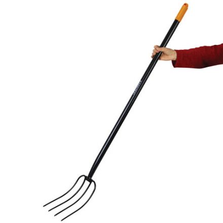Вилы садовые цельнометаллические 22х30 см, ОБЩАЯ ДЛИНА 150 см, черенок сталь, RABBITEX (РАББИТЕКС) "LONG HANDLE", 700489