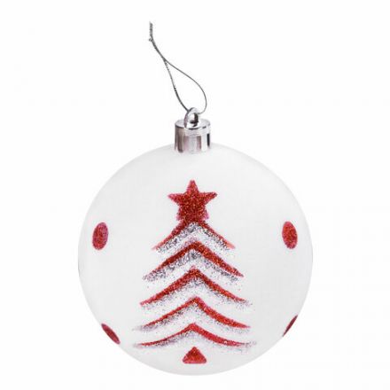 Шары ёлочные 9 шт., 8 см, "Русская Зима", пластик, цвет: красный/белый, ЗОЛОТАЯ СКАЗКА, 591986