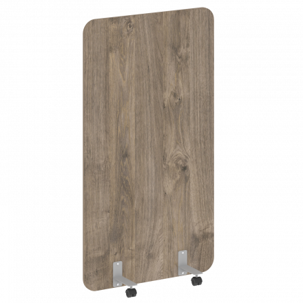 R-line Перегородка на металлических опорах, на роликах DP.R-100-180 Тиквуд тёмный/Серый металл 1000*18*1800