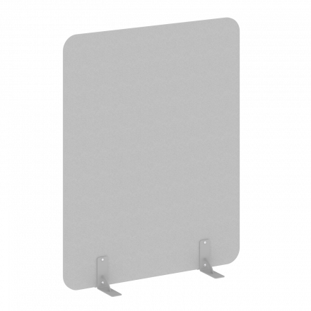 R-line Перегородки на металлических опорах на фетровых подпятниках DP.F-120-150 Серый/Серый металл 1200*18*1500