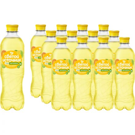 Напиток Святой Источни Вода + Сок со вкусом цитрусов, газ ПЭТ 0,5л