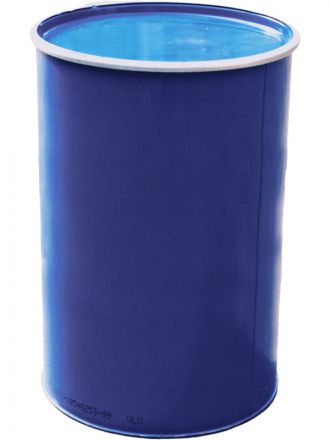 Бочка стальная 210л с крышкой на обруч без рёбер жесткости