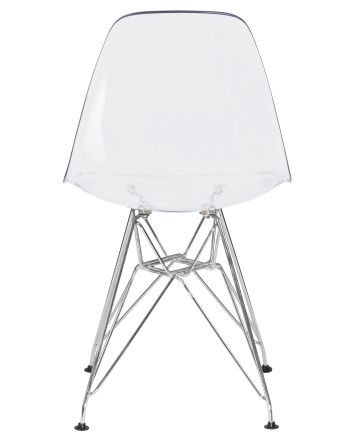 Стул обеденный DOBRIN DSR CASPER, ножки хром, цвет прозрачный