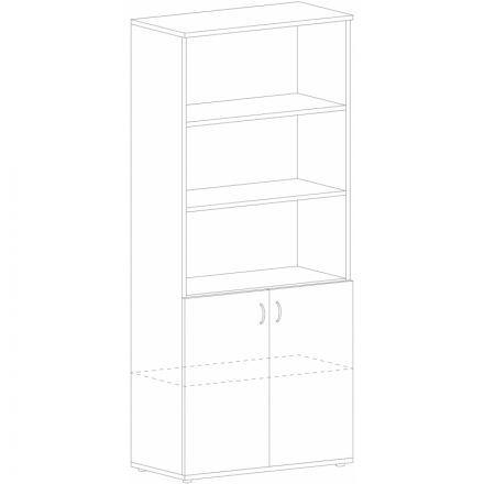 Шкаф MS_Агат полузакрытый высокий АСС-23.0 серый Шкаф MS_Агат полузакрытый высокий АСС-23.0 серый