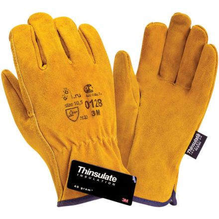 Перчатки защитные ДИГГЕР спилковые желтые утеплитель Тинсулейт р.10,5 Перчатки защитные ДИГГЕР спилковые желтые утеплитель Тинсулейт р.10,5