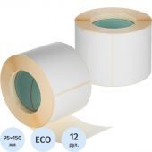 Термоэтикетки ЭКО 95x150, 500 шт/рул, вт. 76, 12 рул/уп с облоем 4,166