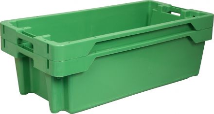 Ящик рыбный 800х400х225 сплошной зеленый