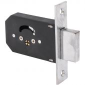 Замок врезной УЗК_Стандарт 955-5К CP ст.хром(б/руч,д/дер.дв,крест.5кл)