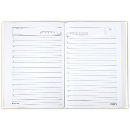 Ежедневник недатированный А5 (145х215 мм), ламинированная обложка с фольгой, 128 л., STAFF, "Butterfly", 113524