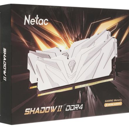 Модуль памяти Netac Shadow II 16GB(2x8GB)DIMM DDR4 3200Мгц(NTSWD4P32DP-16W)