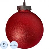 Шар 150мм, с глиттером лакированный (красный), 4963641 Шар 150мм, с глиттером лакированный (красный), 4963641