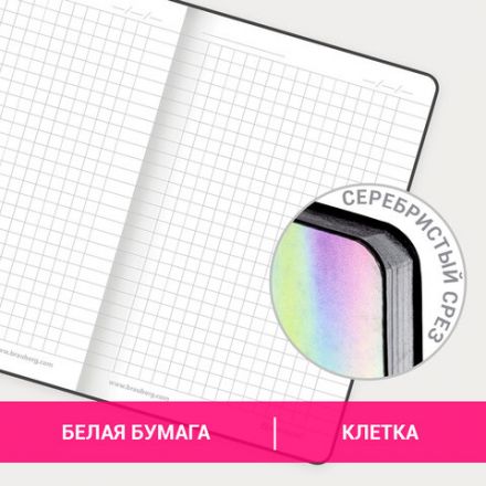 Блокнот МАЛЫЙ ФОРМАТ (100х150 мм) А6, BRAUBERG VISTA "Gradient", под кожу, гибкий, срез фольга, 80 л., 112101
