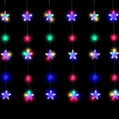 Электрогирлянда Бахрома 2.4x0.9 м Звездочки,IP20,186LED,мульт,8 реж 4356973