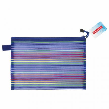 Папка-конверт на молнии формат B5+ (310х220 мм), сетчатая ткань, BRAUBERG "Stripes", 224047 Папка-конверт на молнии формат B5+ (310х220 мм), сетчатая ткань, BRAUBERG "Stripes", 224047