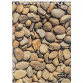 Блокнот А5 50л Attache Текстуры природы Камешки клетка, греб, ВД-лак Блокнот А5 50л Attache Текстуры природы Камешки клетка, греб, ВД-лак