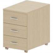 Тумба IN Рондо выкатная 05T081 406x501x606 мм, 1 уп.,3 ящика, береза