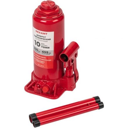 Домкрат гидравлический бутылочный 10т REXANT
