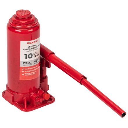 Домкрат гидравлический бутылочный 10т REXANT