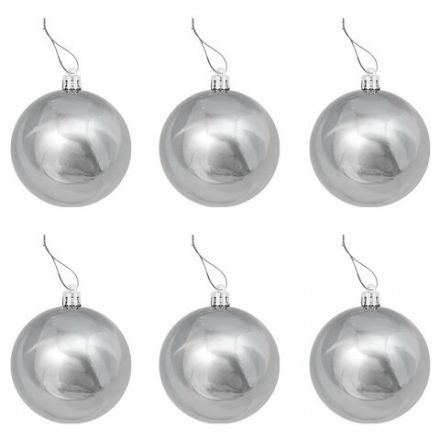 Шары ёлочные 24 шт., 5 см "Eden Colors", пластик, цвет: серебристый/жемчужный, ЗОЛОТАЯ СКАЗКА, 591977