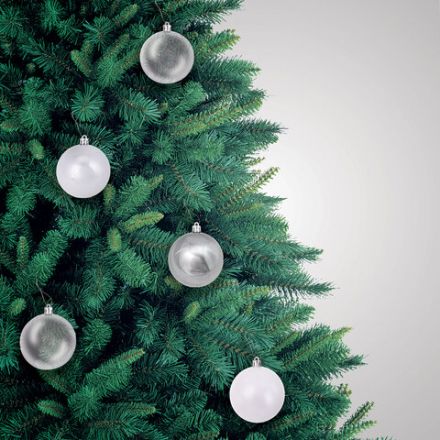 Шары ёлочные 24 шт., 5 см "Eden Colors", пластик, цвет: серебристый/жемчужный, ЗОЛОТАЯ СКАЗКА, 591977