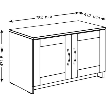 Тумба ШС_Сириус 2 двери 78х47,1 дуб сонома