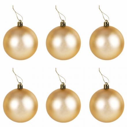 Шары ёлочные 24 шт., 5 см, "Eden Colors", пластик, цвет: золотистый/жемчужный, ЗОЛОТАЯ СКАЗКА, 591976