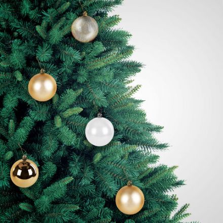 Шары ёлочные 24 шт., 5 см, "Eden Colors", пластик, цвет: золотистый/жемчужный, ЗОЛОТАЯ СКАЗКА, 591976