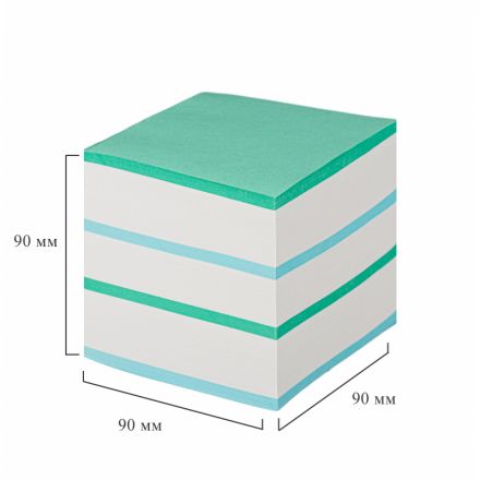 Блок для записей Attache Economy на склейке 9х9х9 цветной 65 гр 92