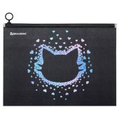 Папка для тетрадей BRAUBERG А4, 1 отделение, пластик, на zip-lock молнии, "Pretty face", 273319