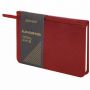 Еженедельник недатированный МАЛЫЙ ФОРМАТ 95х155 мм, А6, BRAUBERG "Iguana", под кожу, 64 л., красный, 114481