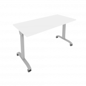 Mobile System Стол складной мобильный СМ-5 Белый/Тёмно-серый металл 1400*650*757 Mobile System Стол складной мобильный СМ-5 Белый/Тёмно-серый металл 1400*650*757