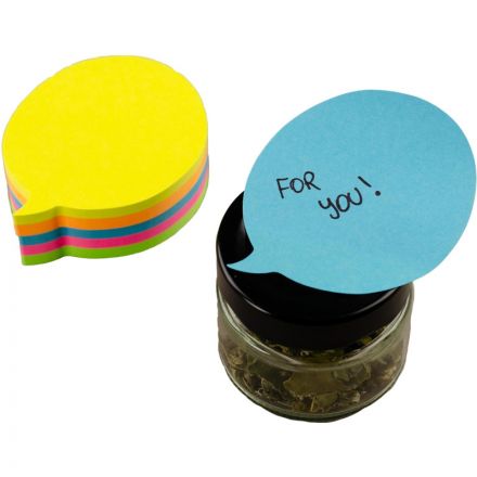 Стикеры фигурные Kores Диалог 70х80 мм неоновые 5 цветов (1 блок, 250 листов)