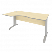 Riva Metal-L Стол криволинейный левый ПЛ.СА-1 (L) Клён металлик/Тёмно-серый металл 1600*900*750 Riva Metal-L Стол криволинейный левый ПЛ.СА-1 (L) Клён металлик/Тёмно-серый металл 1600*900*750