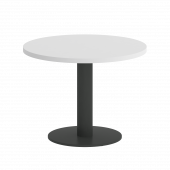 Home Office Стол журнальный круглый VR.SP-5-60.1G Белый бриллиант/Антрацит металл 600*600*453